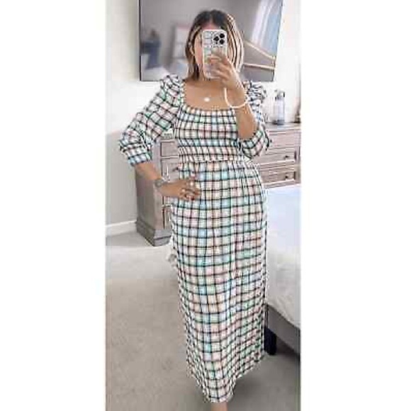 COPY - ❤️Anthropologie Maeve Cerie Smocked Midi Dress - Picture 3 of 8